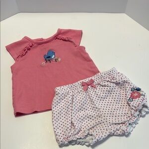 Absorba Pink and White Diaper Covers with Delicate Accents